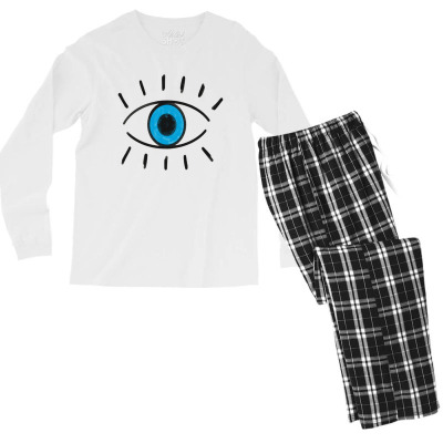 Evil Eye Men's Long Sleeve Pajama Set Designed By Warning