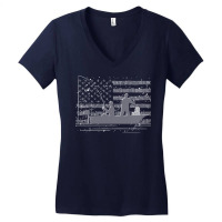 Fishing T  Shirt American Fisherman  Angle Fish Camouflage U S Flag Fi Women's V-neck T-shirt | Artistshot