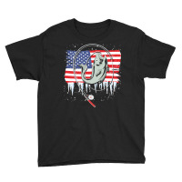 Fishing T  Shirt American Fisherman U S Flag Fish Angle Fishing T  Shi Youth Tee | Artistshot