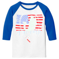 Fishing T  Shirt American Fisherman U S Flag Fish Angle Fishing T  Shi Youth 3/4 Sleeve | Artistshot