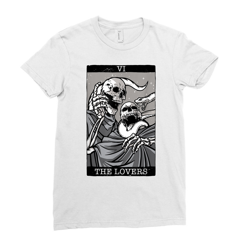 Tarot Card The Lovers Skeletons Gothic Occult Major Arcana T Shirt Ladies Fitted T-Shirt by hollymu | Artistshot