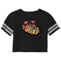 Football Mom Life Leopard Women Football Season 87 Football Player Scorecard Crop Tee | Artistshot