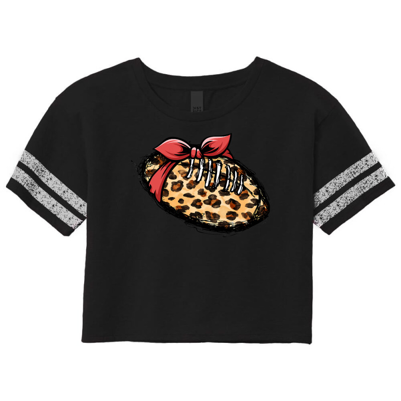 Football Mom Life Leopard Women Football Season 87 Football Player Scorecard Crop Tee by circularflap | Artistshot