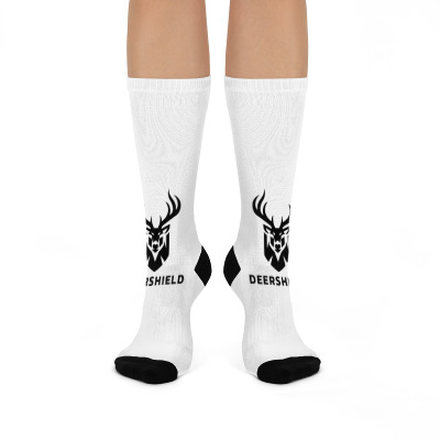 Golden Deer Shield Crew Socks Designed By Warning