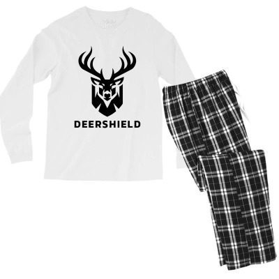 Golden Deer Shield Men's Long Sleeve Pajama Set Designed By Warning