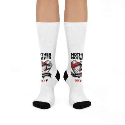 Surprise Mother Fish Crew Socks Designed By Warning