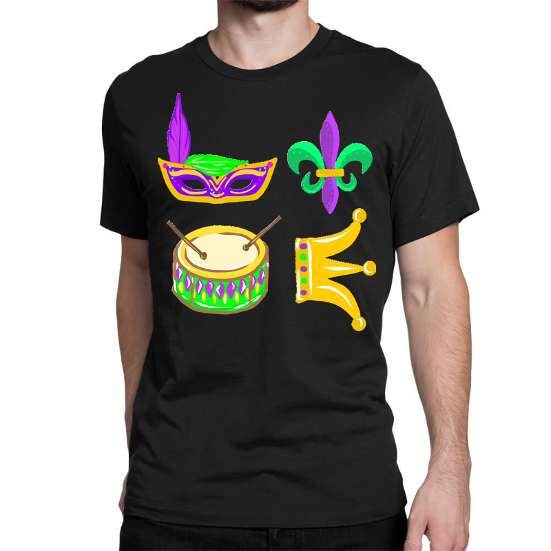 Mardi Gras Mask Parade Outfit Idea T  Shirt Mardi Grass Parade Outfit Classic T-shirt | Artistshot