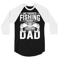 Fishing T  Shirt Fisherman Dad Fathers Day Angling Hobby Fish Funny Fi 3/4 Sleeve Shirt | Artistshot