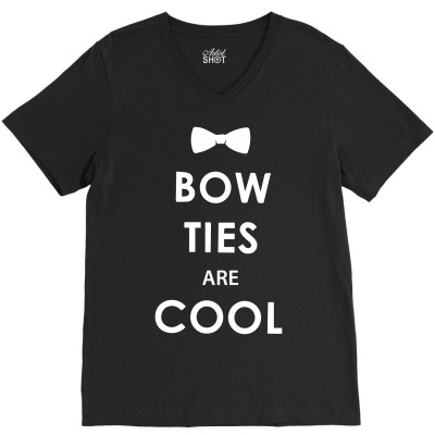 Doctor Who Bow Ties Are Cool V-neck Tee Designed By Wanzinx