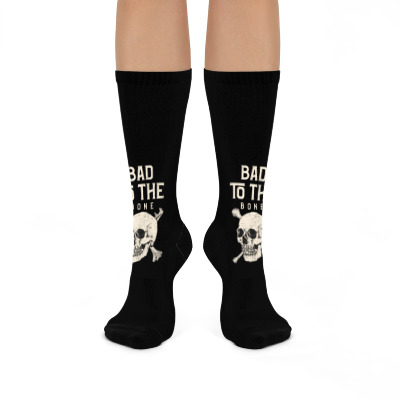 Bxd To The Bone Crew Socks Designed By Warning