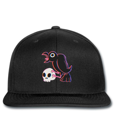 Crow Bird Cute Printed Hat Designed By Warning