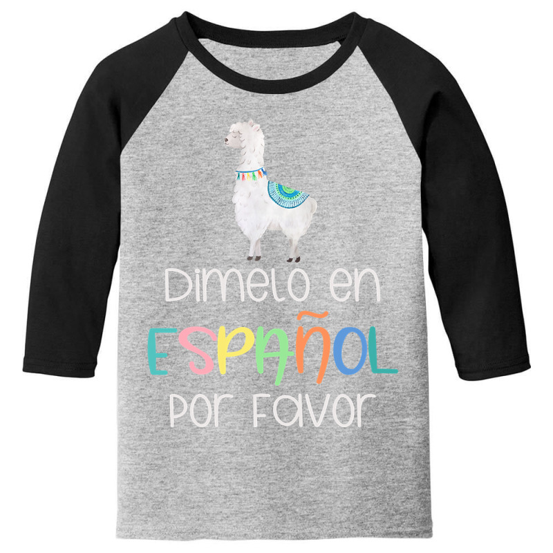 Womens En Espanol Por Favor Bilingual Spanish Teacher Gifts T Shirt Youth 3/4 Sleeve by longduong89 | Artistshot