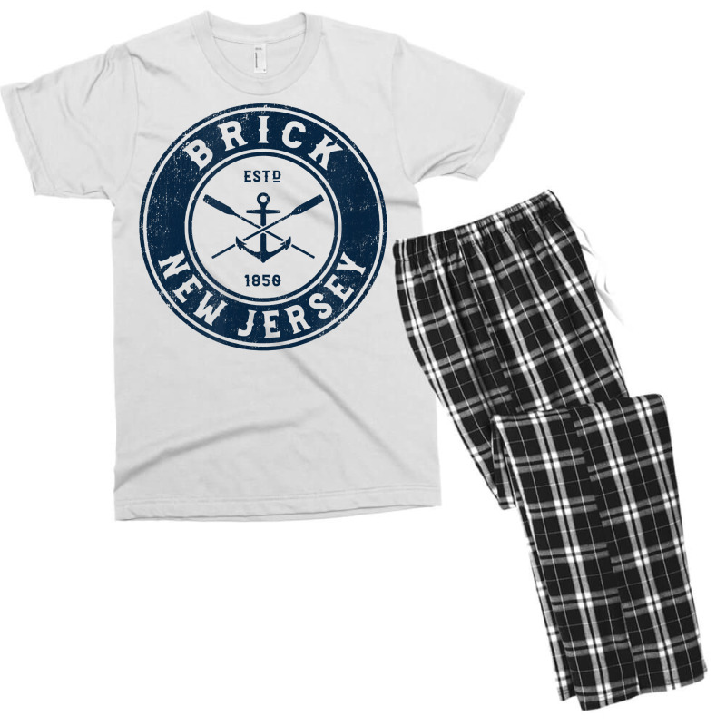 Brick New Jersey Nj Vintage Boat Anchor & Oars T Shirt Men's T-shirt Pajama Set by ReagerAero | Artistshot