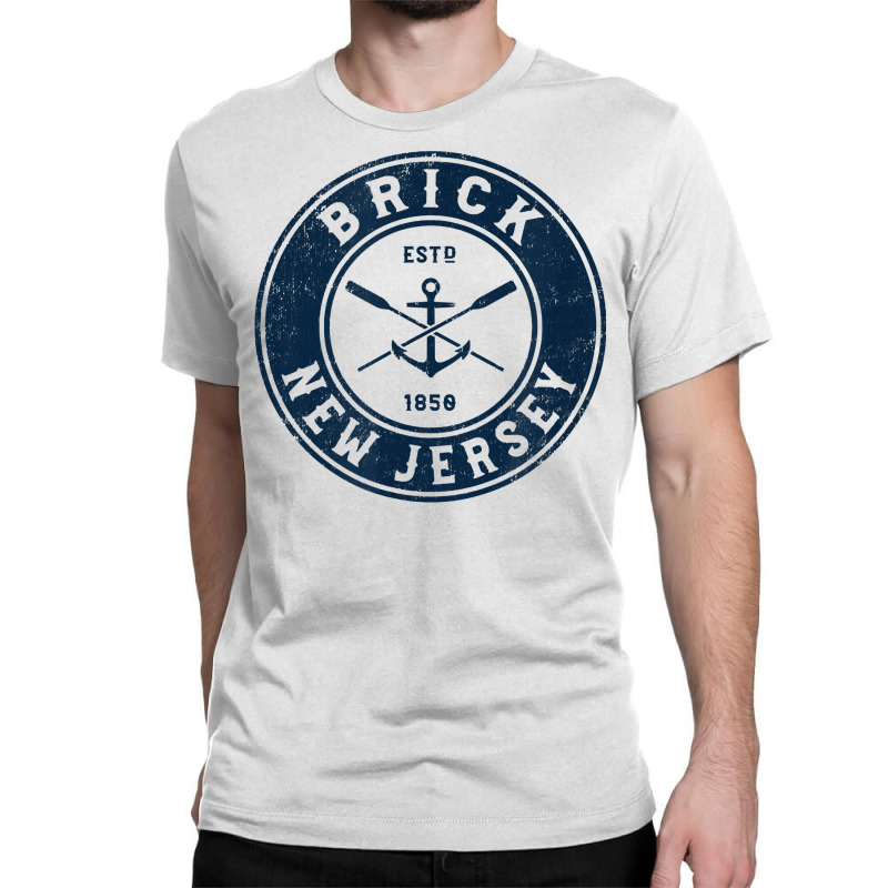 Brick New Jersey Nj Vintage Boat Anchor & Oars T Shirt Classic T-shirt by ReagerAero | Artistshot