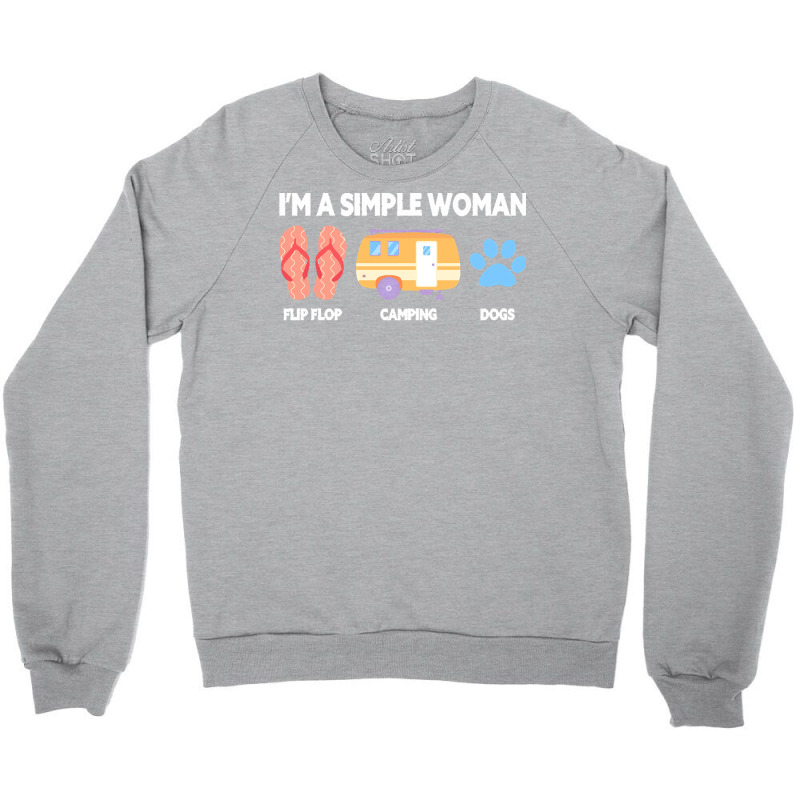 Offroad Mud Apparel Im T  Shirt I'm A Simple Woman Camping Bus Flip  F Crewneck Sweatshirt | Artistshot