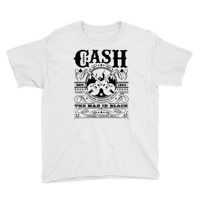 Johnny Arts Cash Music Legends Never Die Youth Tee Designed By Romeo And Juliet