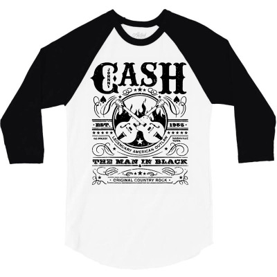 Johnny Arts Cash Music Legends Never Die 3/4 Sleeve Shirt Designed By Romeo And Juliet