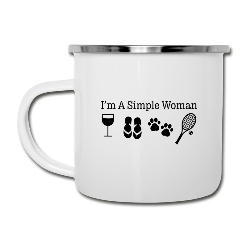 Womens I'm A Simple Woman Wine Flip Flops Dog Paw Tennis Gift T Shirt Camper Cup | Artistshot