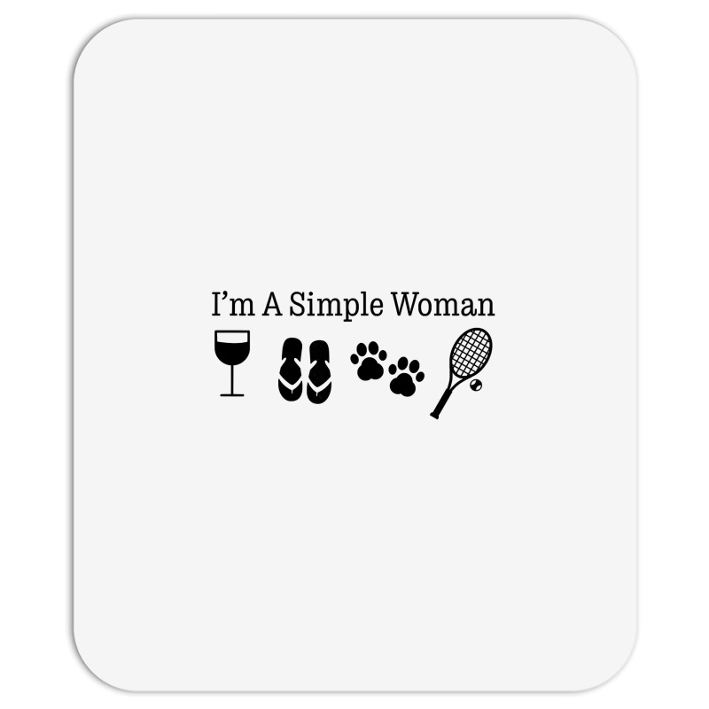 Womens I'm A Simple Woman Wine Flip Flops Dog Paw Tennis Gift T Shirt Mousepad | Artistshot