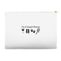 Womens I'm A Simple Woman Wine Flip Flops Dog Paw Tennis Gift T Shirt Accessory Pouches | Artistshot