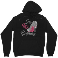 Womens It's My Birthday Cursive Shoes Bling Rhinestone Tee V Neck T Sh Unisex Hoodie | Artistshot