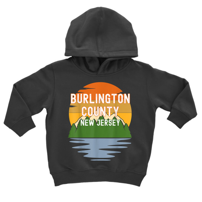 From Burlington County New Jersey Vintage Sunset T Shirt Toddler Hoodie | Artistshot