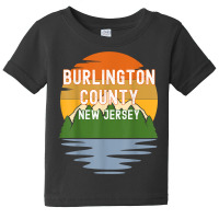 From Burlington County New Jersey Vintage Sunset T Shirt Baby Tee | Artistshot