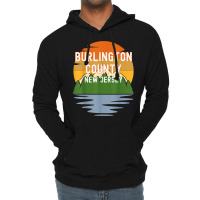 From Burlington County New Jersey Vintage Sunset T Shirt Lightweight Hoodie | Artistshot