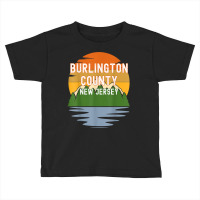 From Burlington County New Jersey Vintage Sunset T Shirt Toddler T-shirt | Artistshot