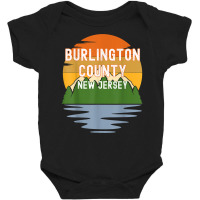 From Burlington County New Jersey Vintage Sunset T Shirt Baby Bodysuit | Artistshot