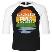 From Burlington County New Jersey Vintage Sunset T Shirt Toddler 3/4 Sleeve Tee | Artistshot