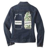 Funny New Jersey Food Obsessed Slang Gabagool Addict T Shirt Ladies Denim Jacket | Artistshot