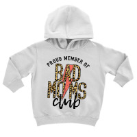 Leopard Proud Member Of Bad Moms Club Lightning Bolt Western T Shirt Toddler Hoodie | Artistshot