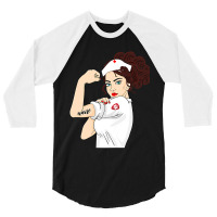 Womens Nurse Strong Woman Warrior Love Nursing T Shirt 3/4 Sleeve Shirt | Artistshot