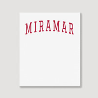 Miramar Florida Souvenir Sport College Style Text T Shirt Portrait Canvas Print | Artistshot