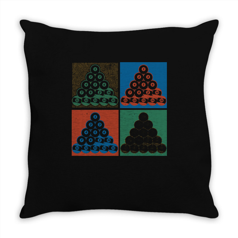 Billiard T  Shirt Pool Player Pop Art Snooker Billiard T  Shirt Throw Pillow | Artistshot