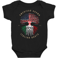 American Grown Italian Roots Italy Flag Premium T Shirt Baby Bodysuit | Artistshot