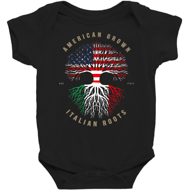 American Grown Italian Roots Italy Flag Premium T Shirt Baby Bodysuit by lorebrend | Artistshot