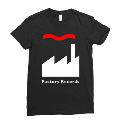 Factory Records   Retro Record Label Ladies Fitted T-shirt Designed By Wanzinx
