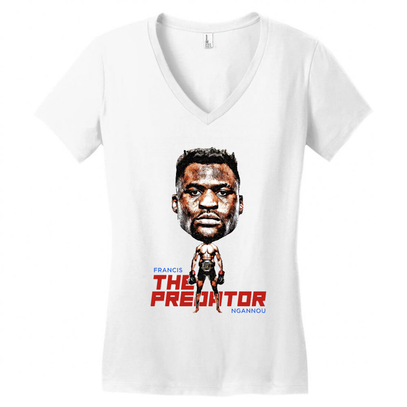 Vintage Francis Ngannou Women's V-Neck T-Shirt by Suettan | Artistshot