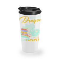 Book Dragon T  Shirt Book Lover Magical Animal Reading Book Dragon T Travel Mug | Artistshot