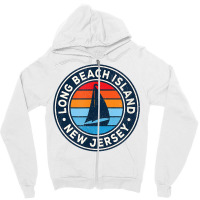 Long Beach Island New Jersey Nj Vintage Sailboat Retro 70s T Shirt Zipper Hoodie | Artistshot