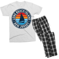 Long Beach Island New Jersey Nj Vintage Sailboat Retro 70s T Shirt Men's T-shirt Pajama Set | Artistshot