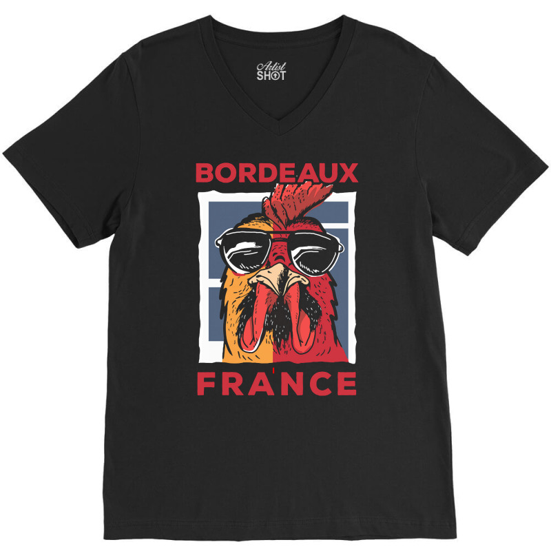 Bordeaux T  Shirt Bordeaux France Gallic Rooster T  Shirt V-neck Tee | Artistshot