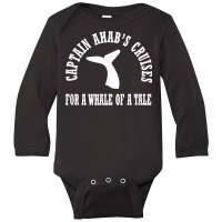 Funny Captain Ahab Cruise Whale Tale T Shirt Long Sleeve Baby Bodysuit | Artistshot