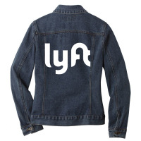 Simple Lyft  Design Ladies Denim Jacket | Artistshot