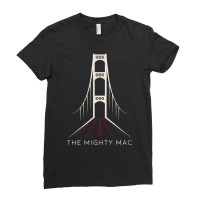 Michigan's Mackinac Bridge   The Mighty Mac T Shirt Ladies Fitted T-shirt | Artistshot