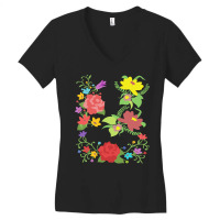 Botanical T  Shirt Vintage Garden Flowers Botany Plants Floral Nature Women's V-neck T-shirt | Artistshot