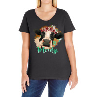 Moody Heifer Ladies Curvy T-shirt | Artistshot