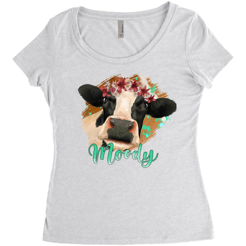 Moody Heifer Women's Triblend Scoop T-shirt | Artistshot